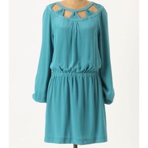 Anthropologie Leifsdottir Teal Isosceles Dress